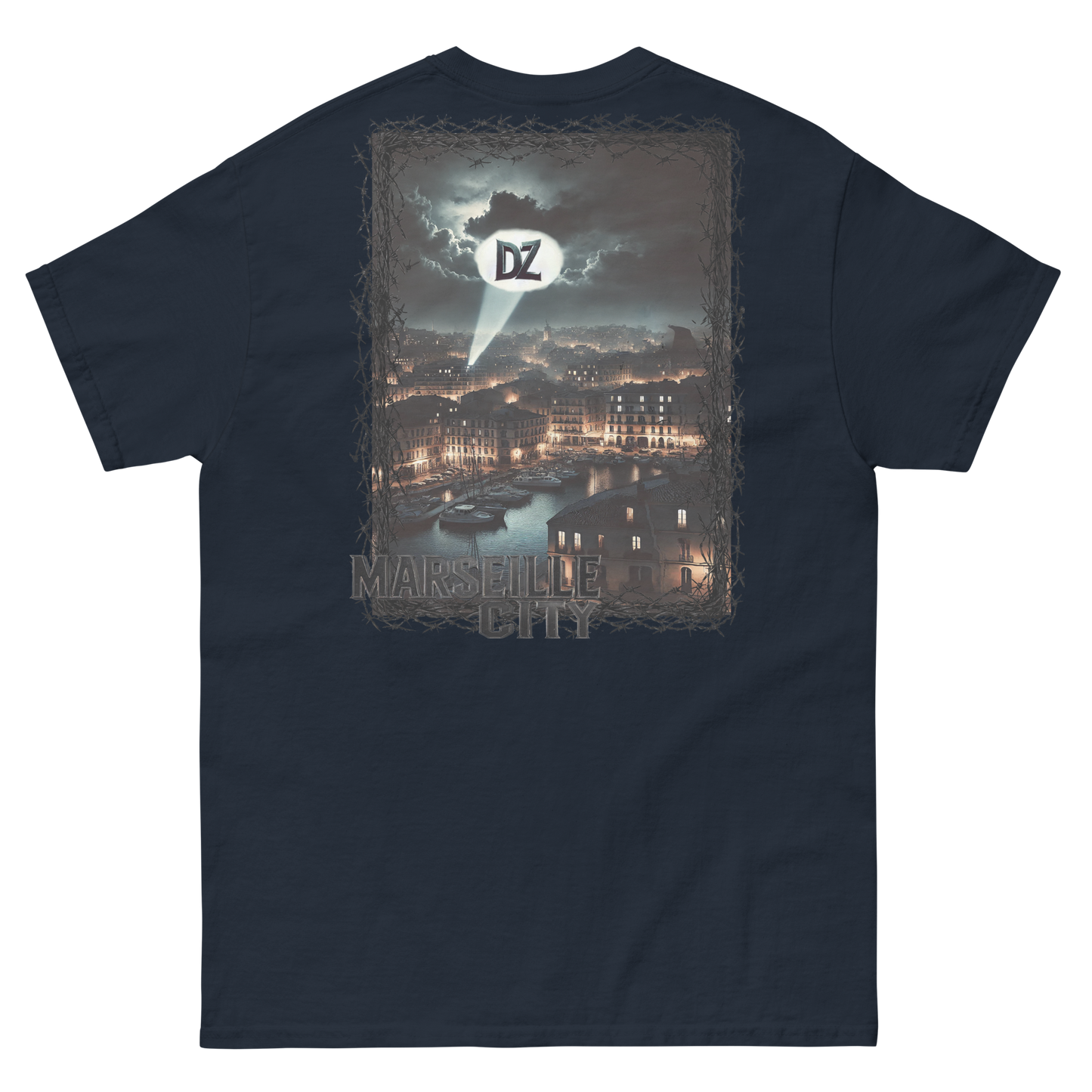 T-shirt DZ Signal sur Marseille City | 100% Coton - By AQL