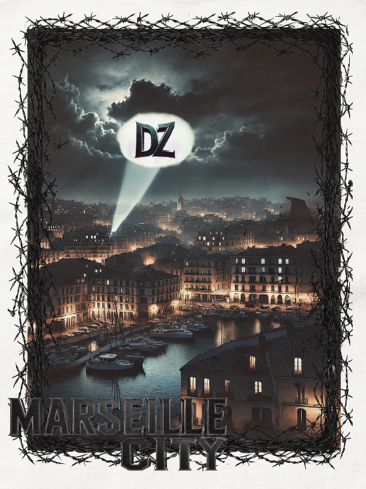 T-shirt DZ Signal sur Marseille City | 100% Coton - By AQL